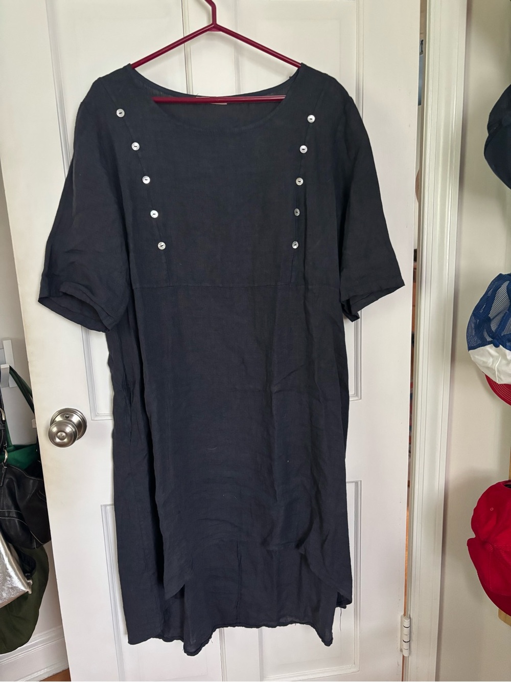 Navy Linen Tunic Dress